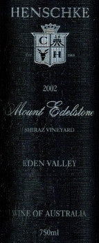 Henschke Mount Edelstone Shiraz 2002 750ml, Eden Valley