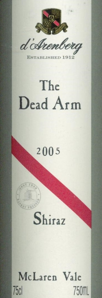d'Arenberg Dead Arm Shiraz 2005 750ml, McLaren Vale