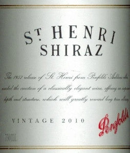 Penfolds St Henri Shiraz 2010 750ml, South Australia