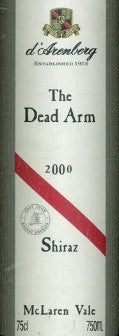 d'Arenberg The Dead Arm Shiraz 2000 750ml, McLaren Vale