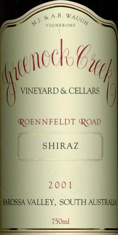 Greenock Creek Roennfeldt Road Shiraz 2001 750ml, Barossa Valley