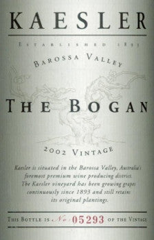 Kaesler The Bogan Shiraz 2002 750ml, Barossa Valley