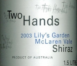 Two Hands Lily's Garden Shiraz 2003 magnum 1500ml, McLaren Vale