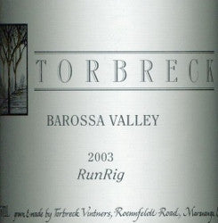 Torbreck RunRig Shiraz 2003 750ml, Barossa Valley