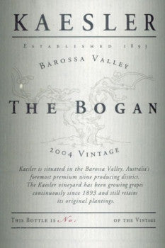 Kaesler The Bogan Shiraz 2004 magnum 1500ml, Barossa Valley