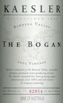 Kaesler The Bogan Shiraz 2005 750ml, Barossa Valley
