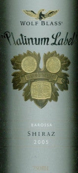 Wolf Blass Platinum Shiraz 2005 750ml, Barossa Valley