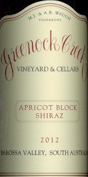 Greenock Creek Apricot Block Shiraz 2012 750ml, Barossa Valley