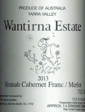 Wantirna Estate Hannah Cabernet Franc Merlot 2013 750ml, Yarra Valley