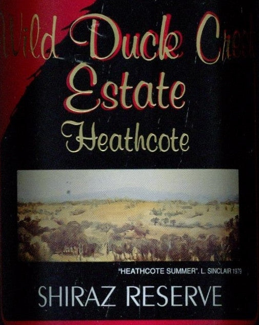 Wild Duck Creek Estate Shiraz Reserve 2000 750ml, Heathcote